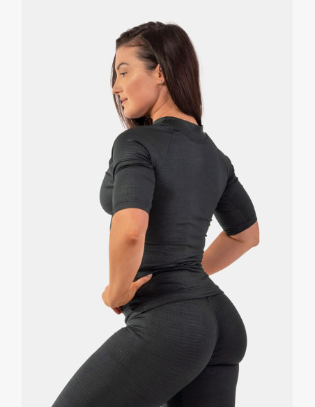 NEBBIA Python T-shirt with snakeskin pattern black