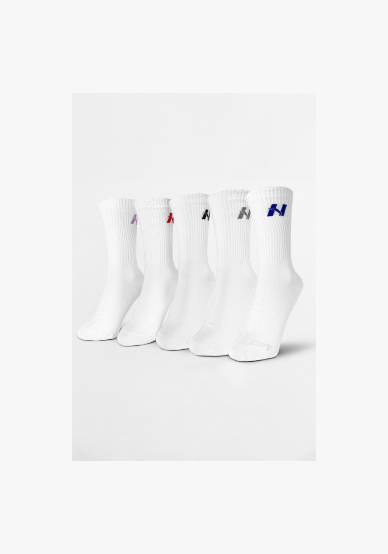 NEBBIA sneaker ponožky 5-pack biele