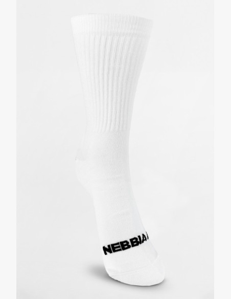 NEBBIA "STEP UP" vysoké sneaker ponožky biele