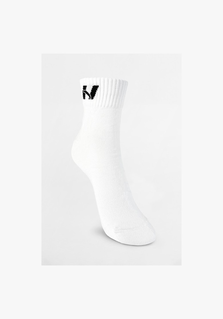 NEBBIA crew ponožky biele