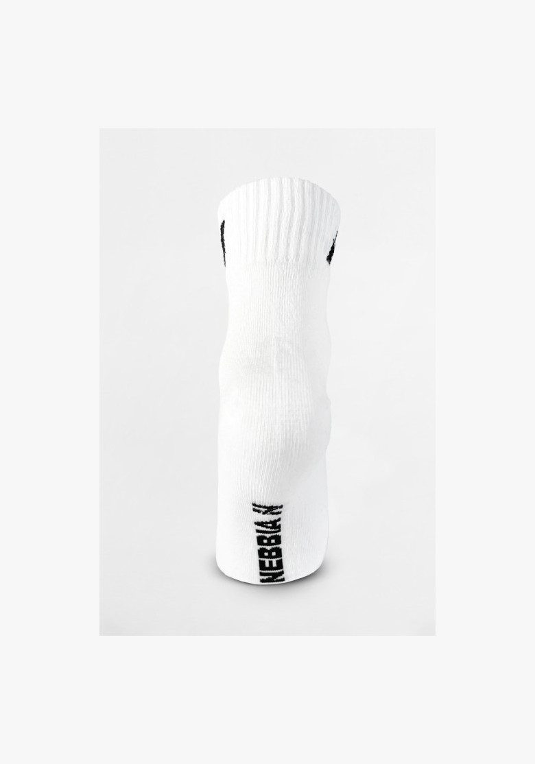 NEBBIA crew ponožky biele