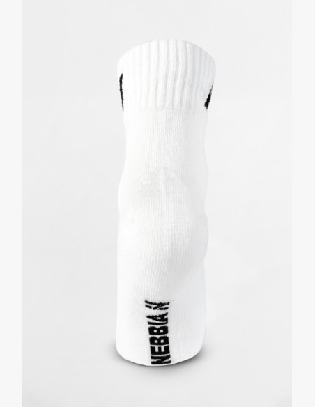 NEBBIA crew ponožky biele
