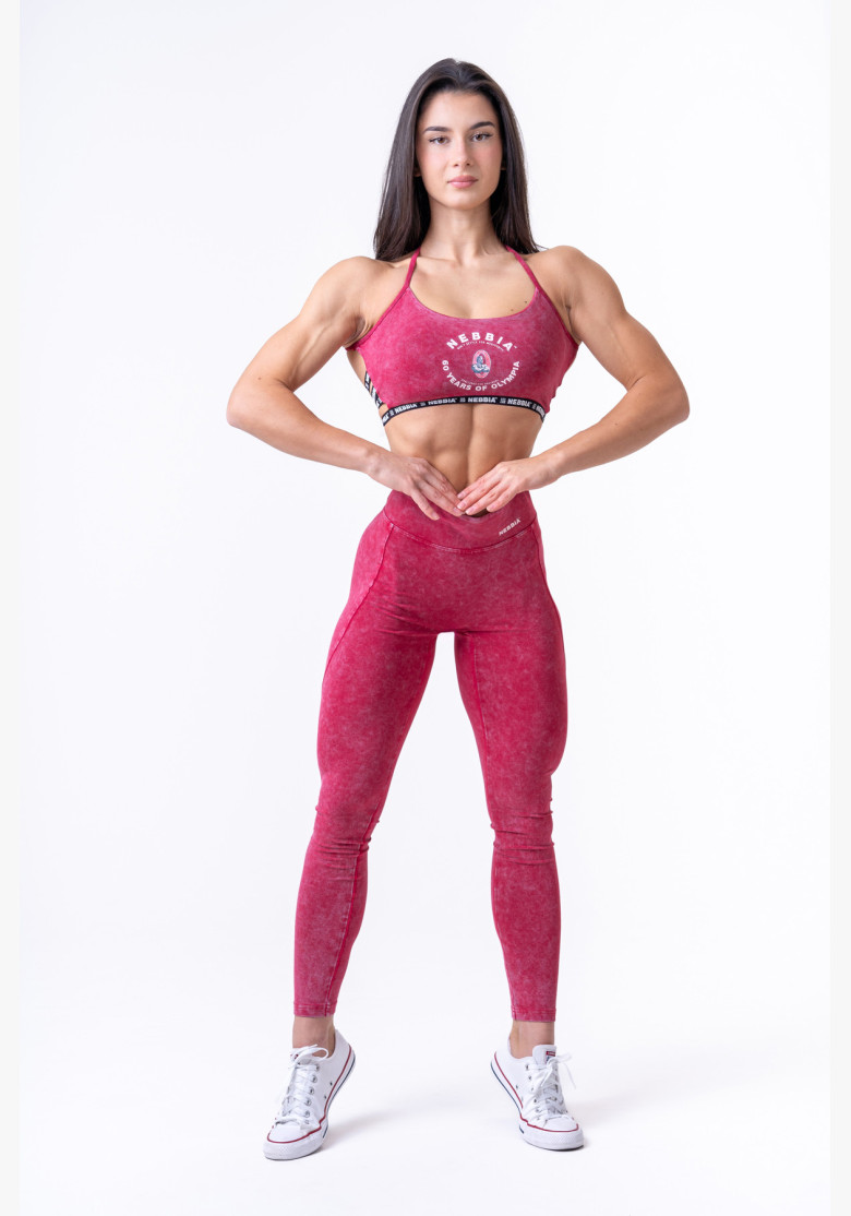 NEBBIA Washed legíny s vysokým pásom...