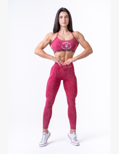 NEBBIA Washed legíny s vysokým pásom LEGACY