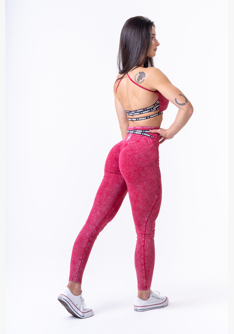 NEBBIA Washed legíny s vysokým pásom...