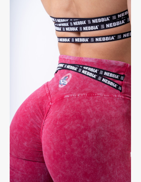 NEBBIA Washed legíny s vysokým pásom LEGACY