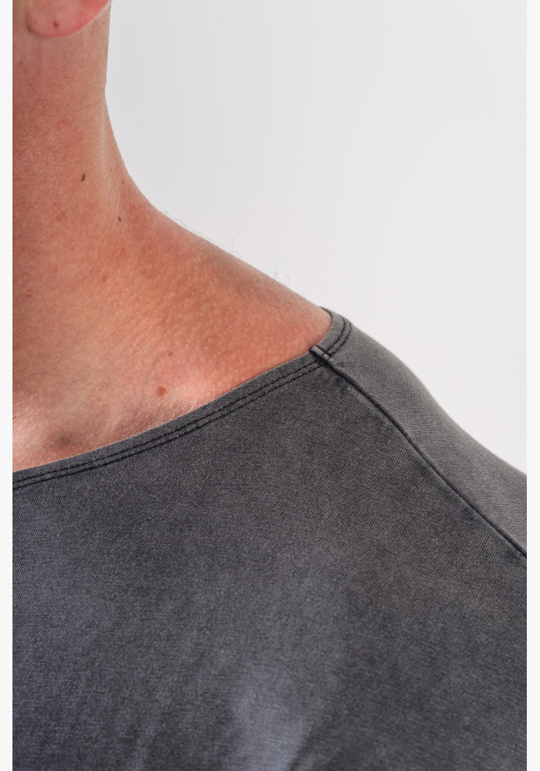 NEBBIA Washed bavlnený rag top GOLDEN...