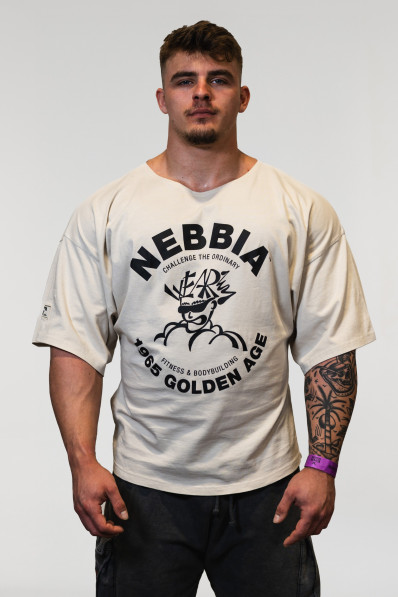 copy of NEBBIA Washed bavlnený rag top GOLDEN AGE čierny