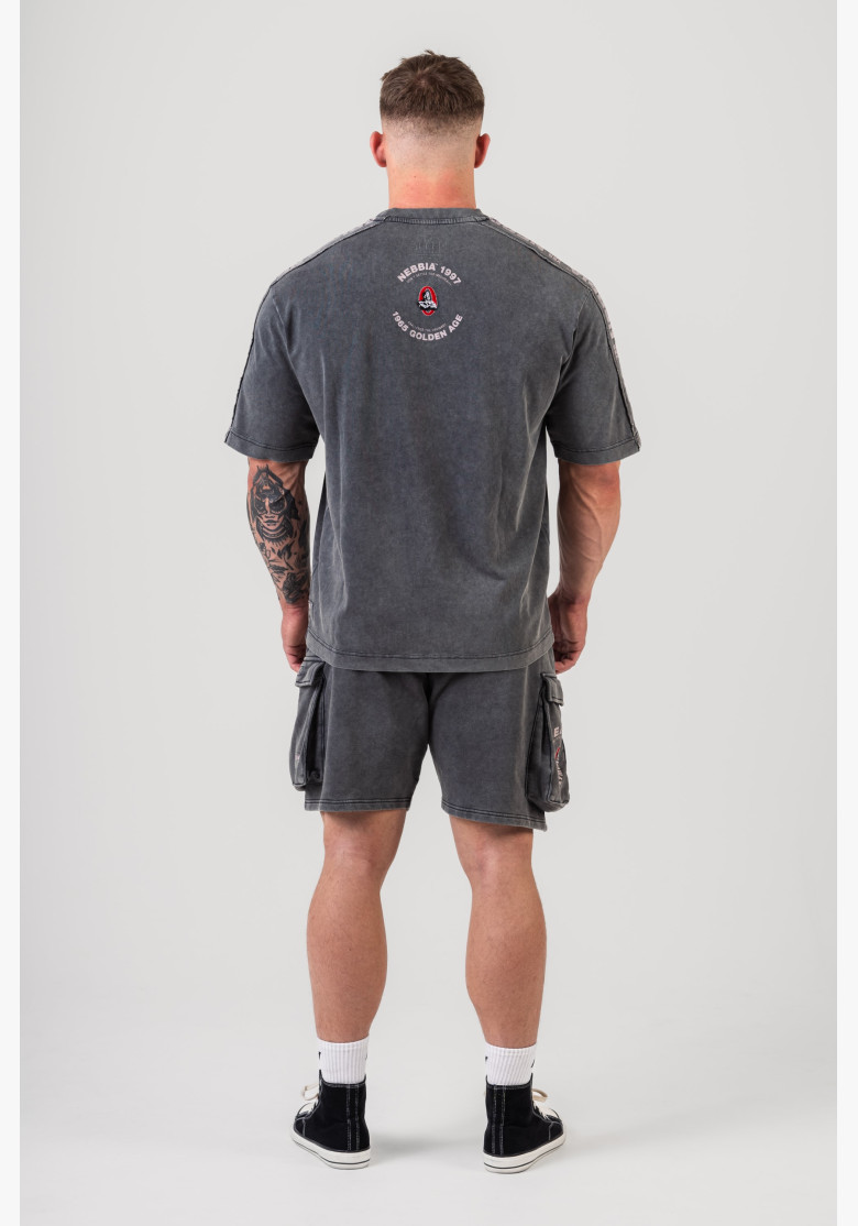 NEBBIA Washed oversized tričko GOLDEN...