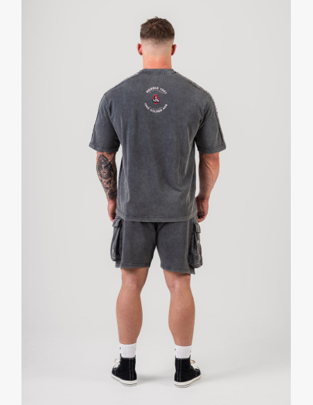 NEBBIA Washed oversized tričko GOLDEN AGE čierne