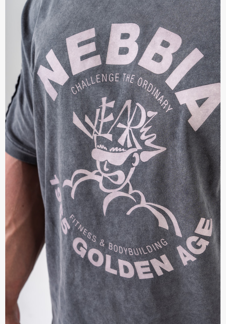 NEBBIA Washed oversized tričko GOLDEN...