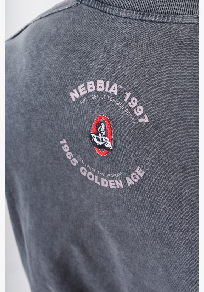 NEBBIA Washed oversized tričko GOLDEN...