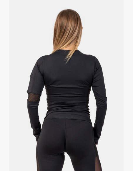 NEBBIA Functional T-shirt Smart Pocket long sleeve black