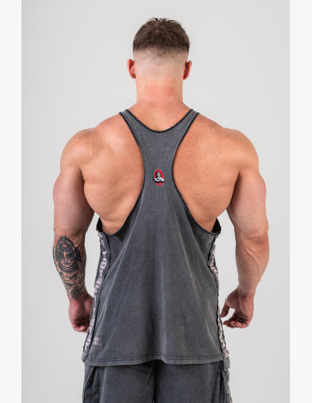 NEBBIA Washed muscle back stringer GOLDEN AGE čierne