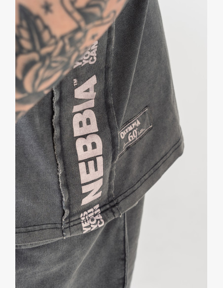 NEBBIA Washed muscle back stringer GOLDEN AGE čierne