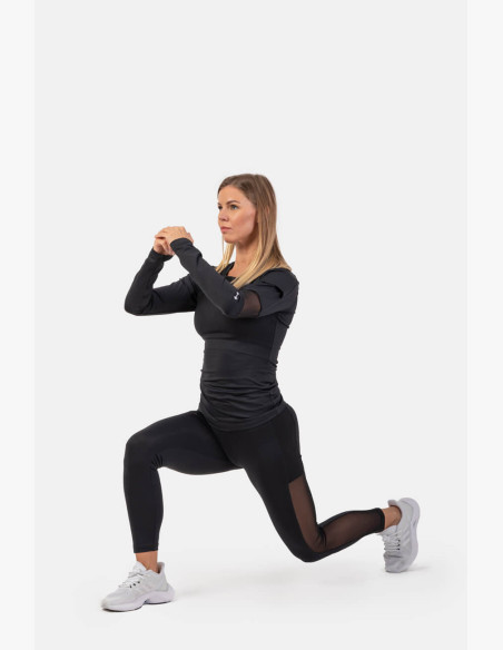 NEBBIA Functional T-shirt Smart Pocket long sleeve black