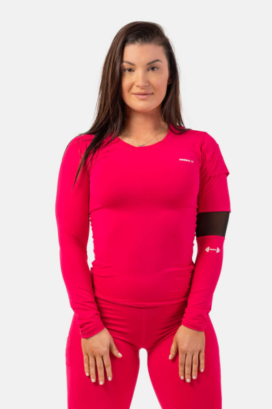 NEBBIA Functional T-shirt Smart Pocket long sleeve pink