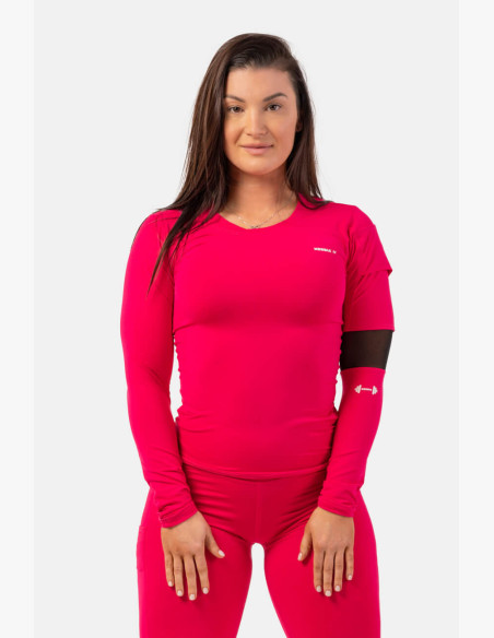 NEBBIA Functional T-shirt Smart Pocket long sleeve pink