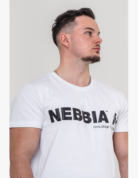 NEBBIA GYM ESSENTIALS Tričko biele