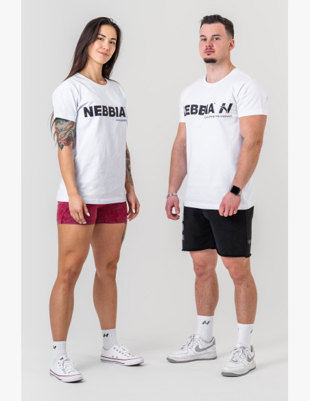 NEBBIA GYM ESSENTIALS Tričko biele