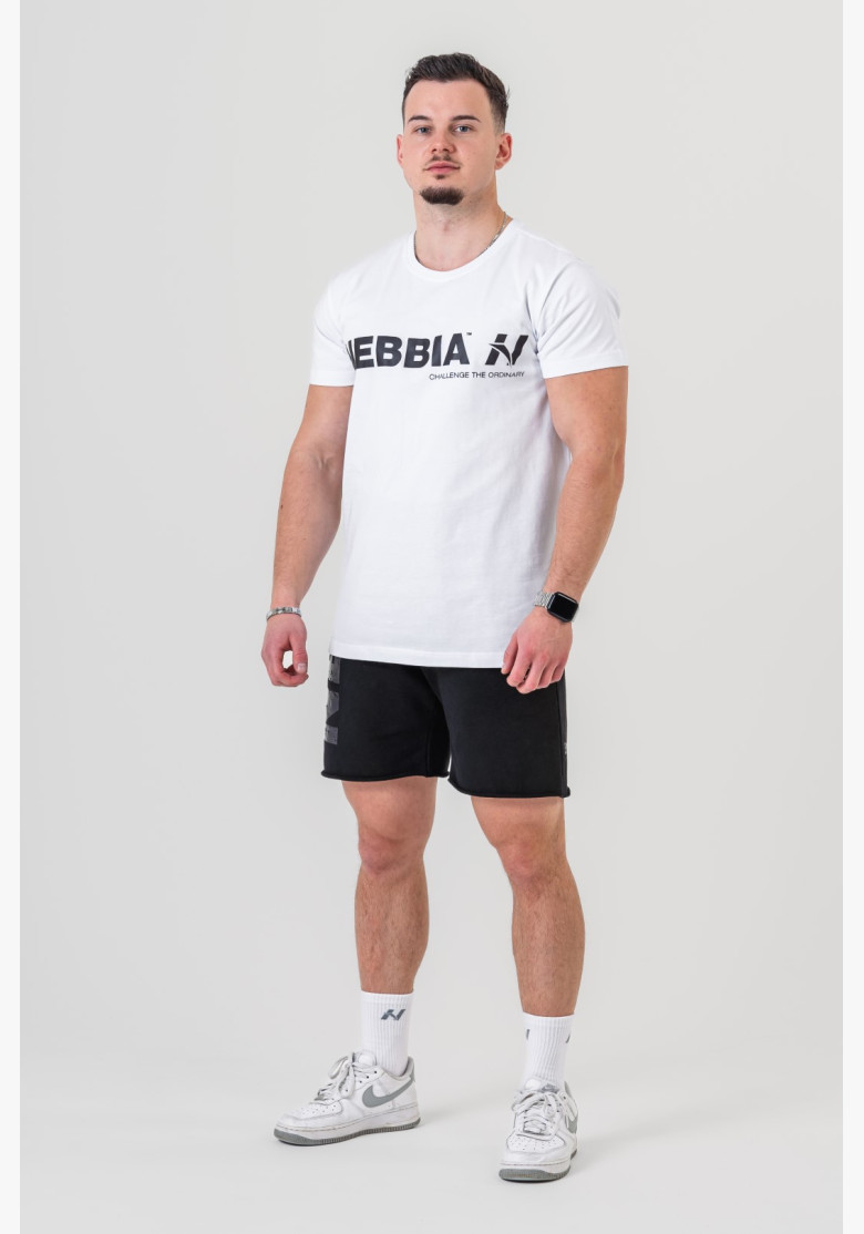 NEBBIA GYM ESSENTIALS Tričko biele