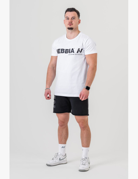 NEBBIA GYM ESSENTIALS Tričko biele
