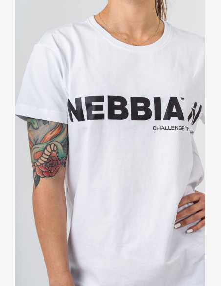 NEBBIA GYM ESSENTIALS Tričko biele