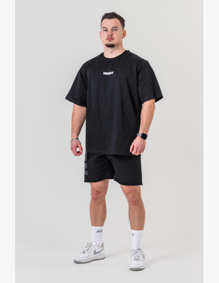 NEBBIA GYM ESSENTIALS Oversized tričko čierne