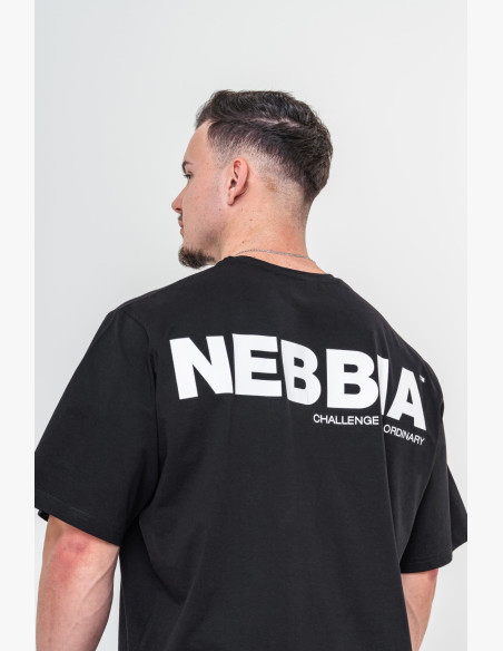 NEBBIA GYM ESSENTIALS Oversized tričko čierne
