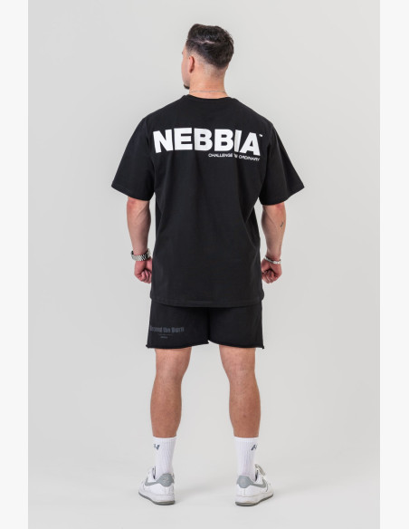 NEBBIA GYM ESSENTIALS Oversized tričko čierne