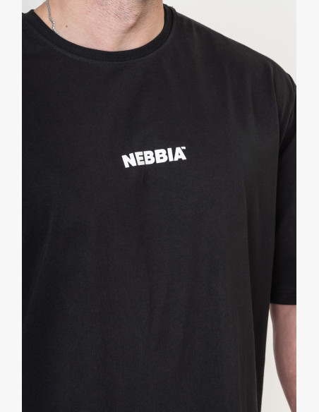 NEBBIA GYM ESSENTIALS Oversized tričko čierne