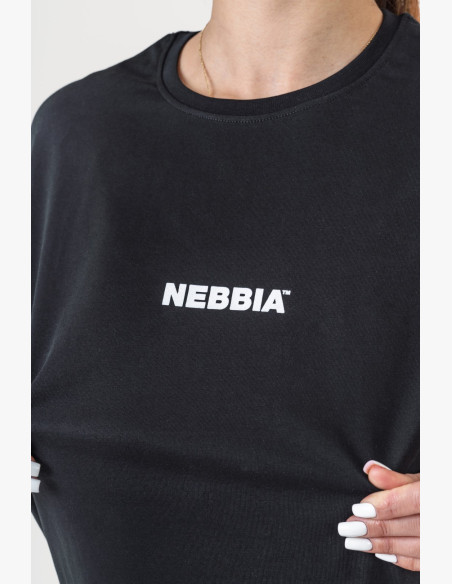 NEBBIA GYM ESSENTIALS Oversized tričko čierne