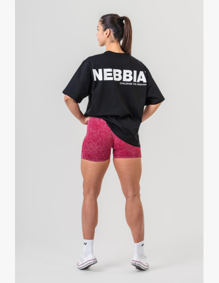 NEBBIA GYM ESSENTIALS Oversized tričko čierne