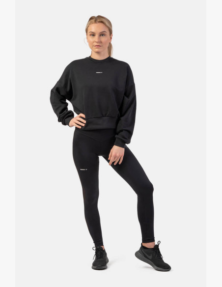 NEBBIA Loose-fitting hoodie "Feeling Good" black