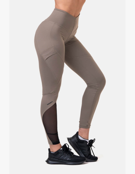 NEBBIA Fit & Smart high waisted mocha leggings