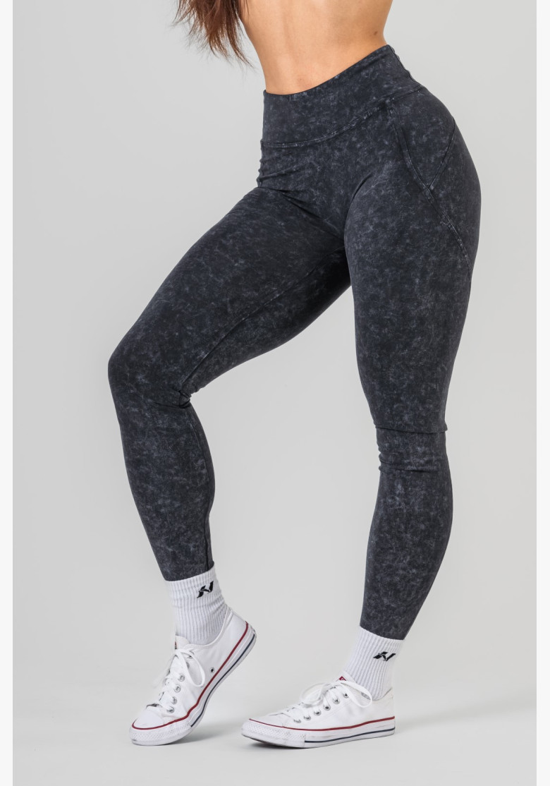 NEBBIA Washed fitness legíny s...