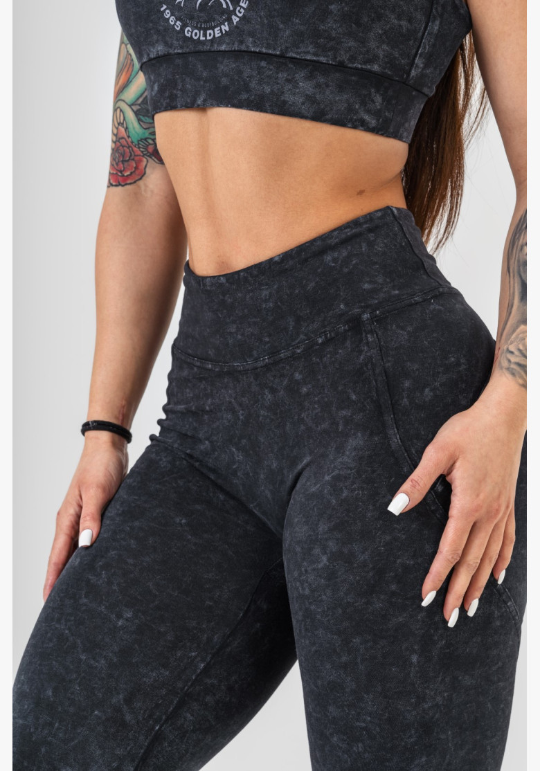 NEBBIA Washed fitness legíny s...