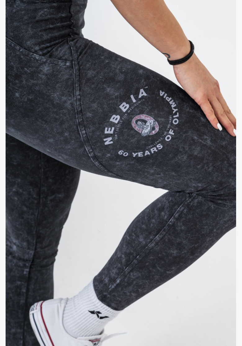 NEBBIA Washed fitness legíny s...