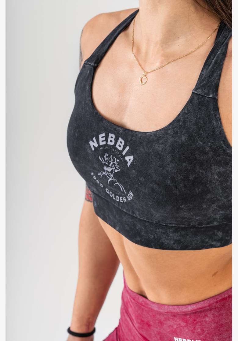 NEBBIA Washed športová podprsenka so...