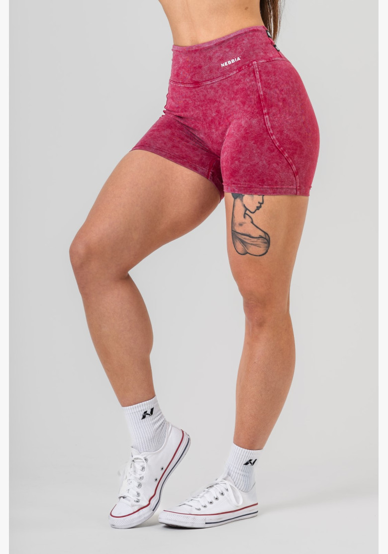 NEBBIA Washed legínové šortky s...