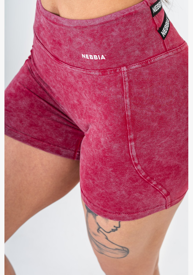 NEBBIA Washed legínové šortky s...