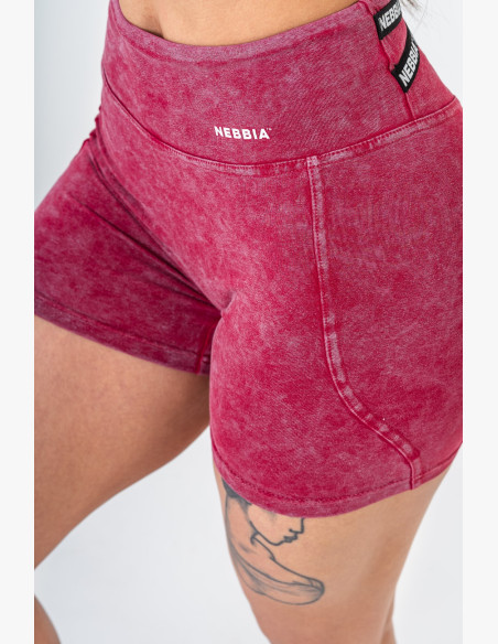 NEBBIA Washed legínové šortky s vysokým pásom HERITAGE