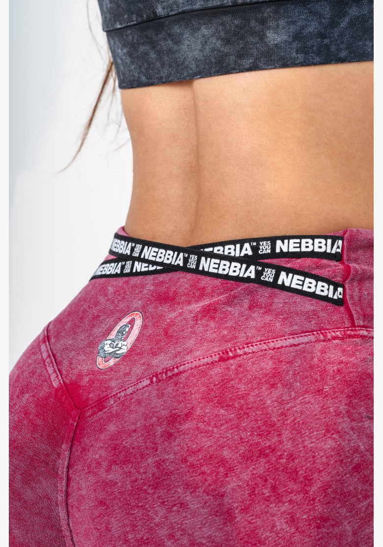 NEBBIA Washed legínové šortky s...