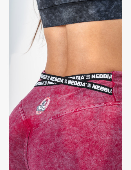 NEBBIA Washed legínové šortky s vysokým pásom HERITAGE