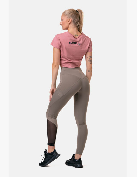 NEBBIA Fit & Smart high waisted mocha leggings
