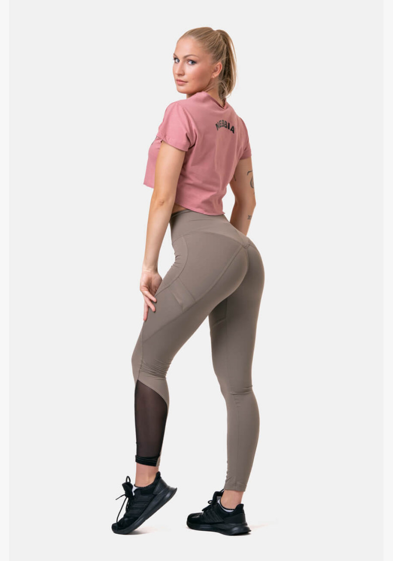 NEBBIA Fit & Smart high waisted mocha...